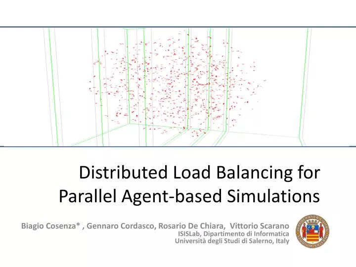 distributed load balancing for parallel agent based simulations