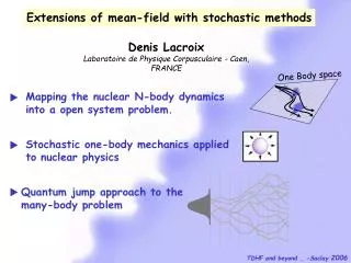 Extensions of mean-field with stochastic methods