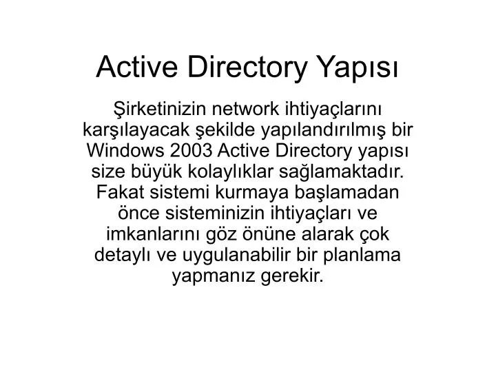 active directory yap s