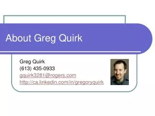 About Greg Quirk
