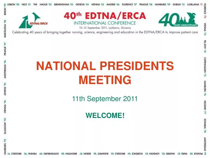 national presidents meeting
