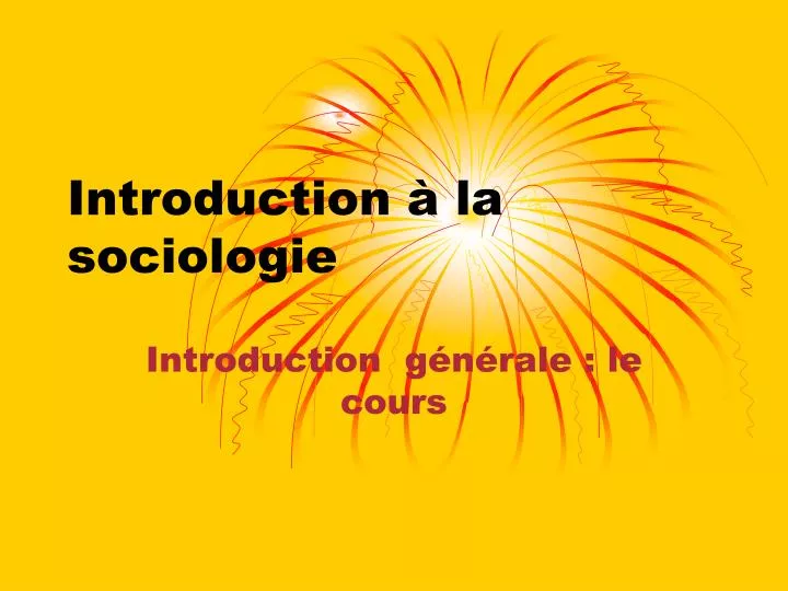 introduction la sociologie