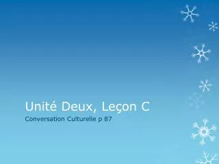 unit deux le on c