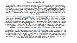 websites for sale