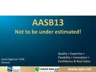 AASB13 Not to be under estimated!