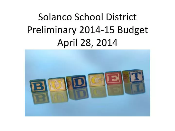 solanco school district preliminary 2014 15 budget april 28 2014