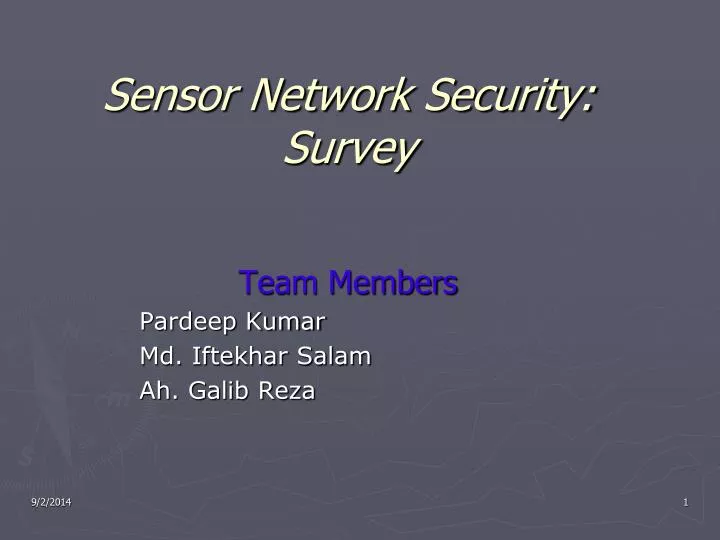 sensor network security survey