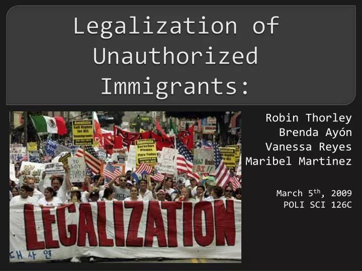 legalization of unauthorized immigrants