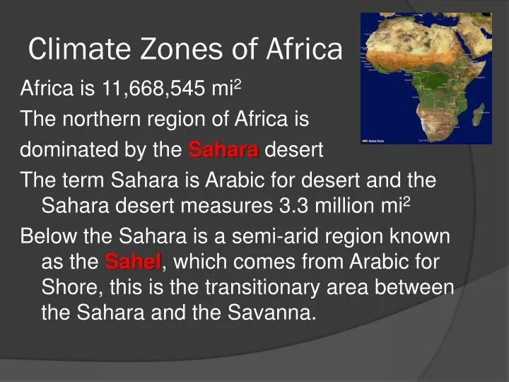 climate zones of africa