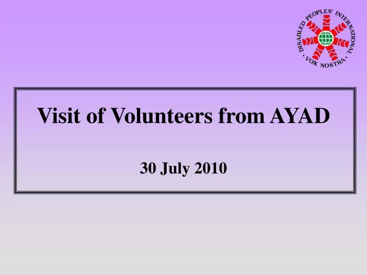 visit of volunteers from ayad