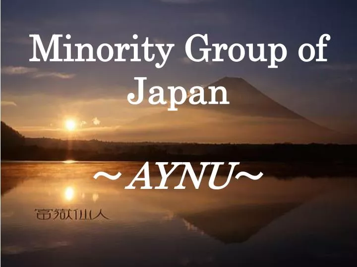 minority group of japan
