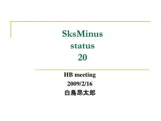 SksMinus status 20