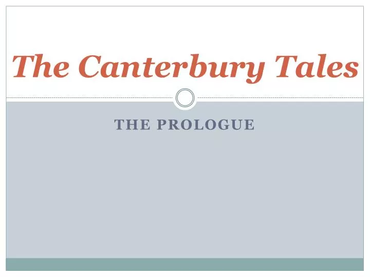 the canterbury tales