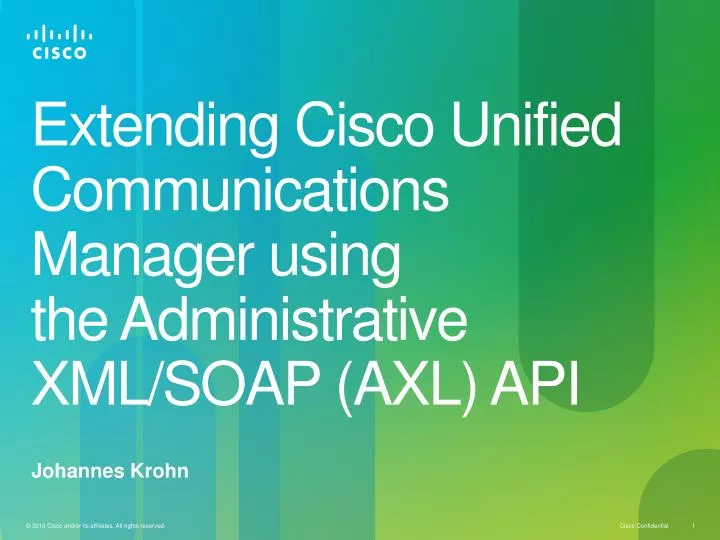 extending cisco unified communications manager using the administrative xml soap axl api