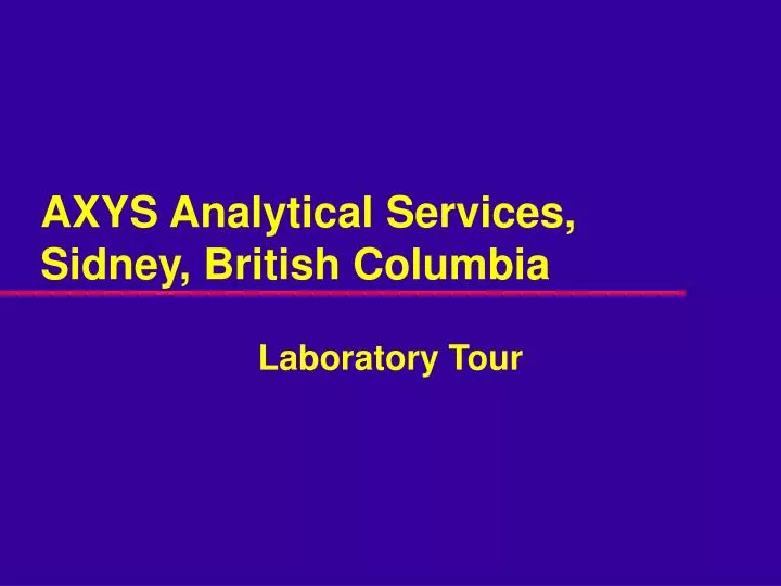 axys analytical services sidney british columbia