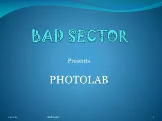 BAD SECTOR