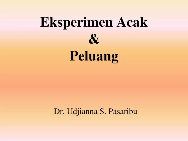 eksperimen acak peluang