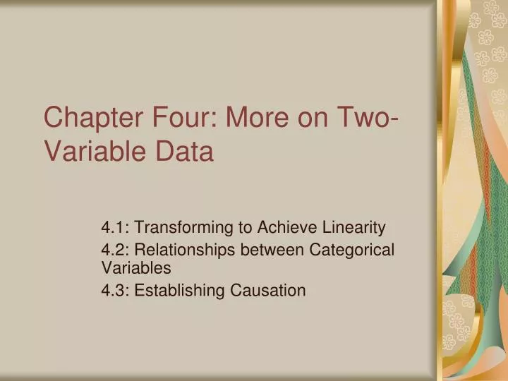 chapter four more on two variable data
