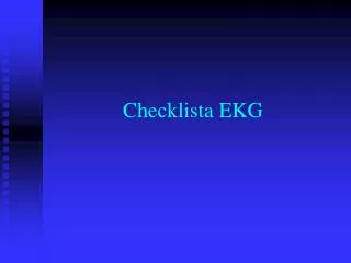 checklista ekg
