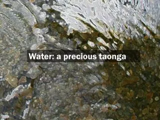 Water: a precious taonga