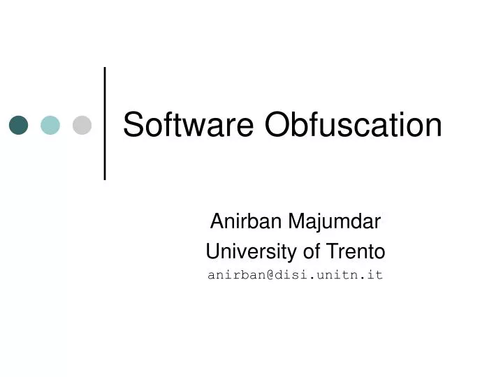 software obfuscation