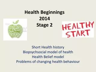 Health Beginnings 2014 Stage 2