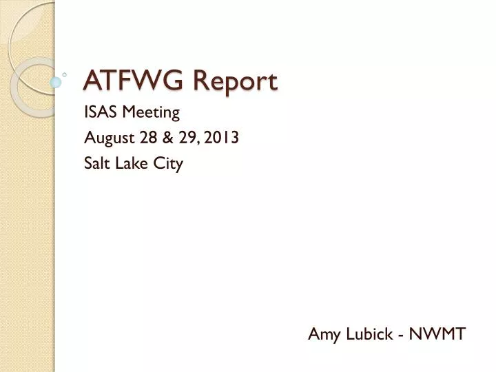 atfwg report