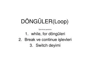 d ng ler loop