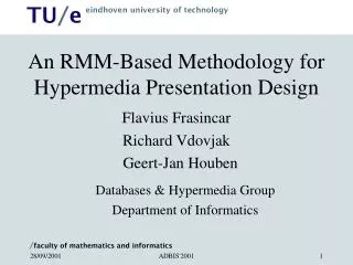 An RMM-Based Methodology for Hypermedia Presentation Design