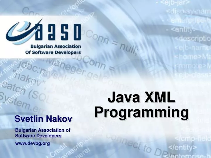 java xml programming