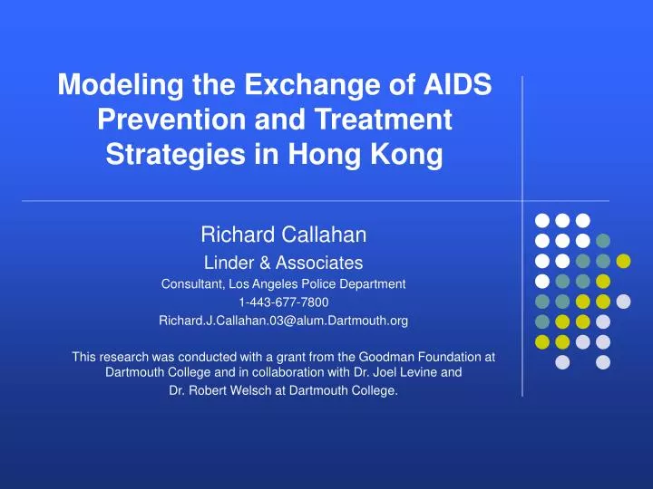 modeling the exchange of aids prevention and treatment strategies in hong kong