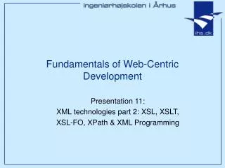 Fundamentals of Web-Centric Development