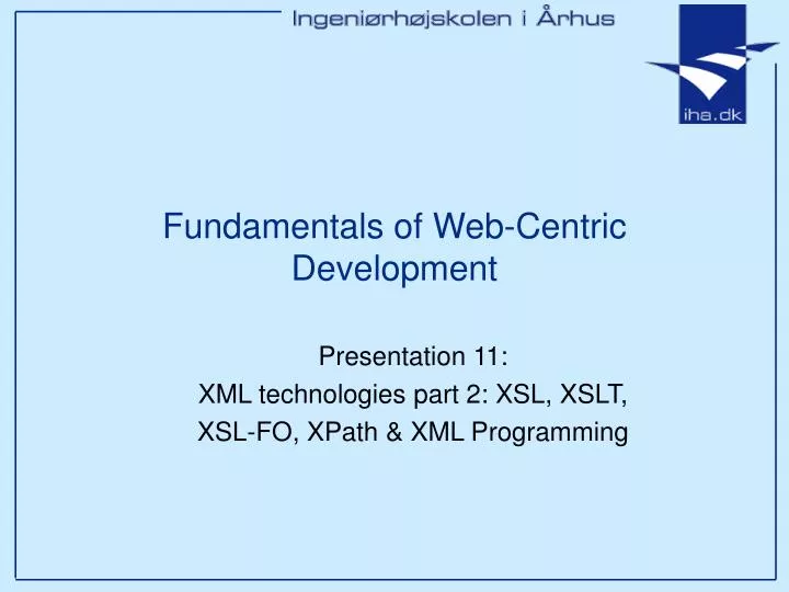 fundamentals of web centric development