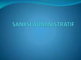 sanksi administratif