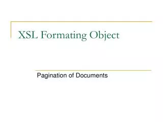 XSL Formating Object