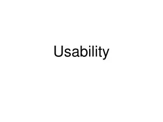 usability