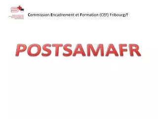c ommission e ncadrement et f ormation cef fribourg f
