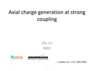 Axial charge generation at strong coupling