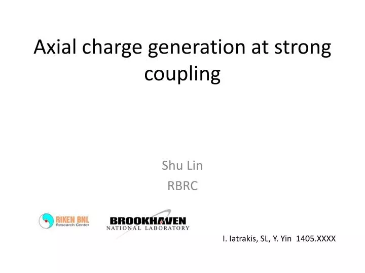 axial charge generation at strong coupling