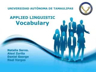 APPLIED LINGUISTIC Vocabulary