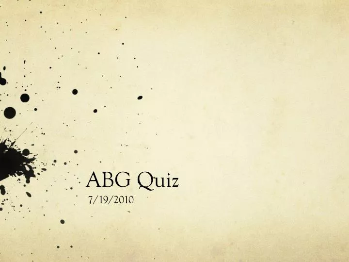 abg quiz