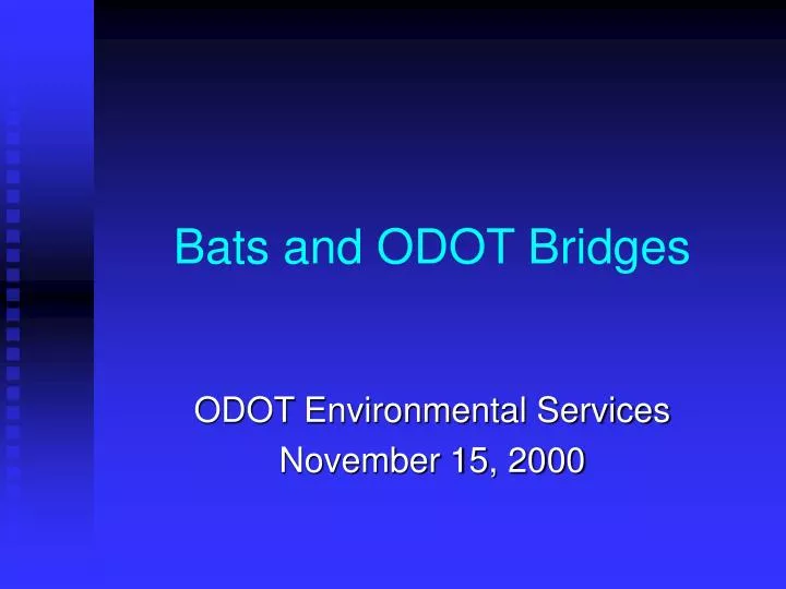 bats and odot bridges