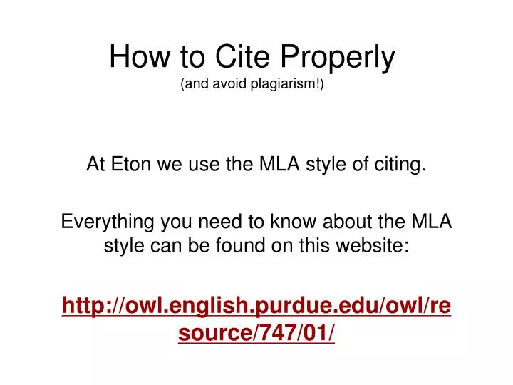 how to cite properly and avoid plagiarism