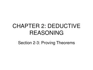 CHAPTER 2: DEDUCTIVE REASONING