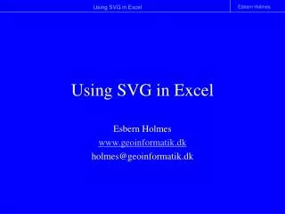 Using SVG in Excel