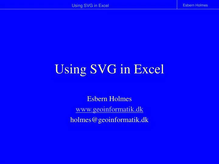 using svg in excel