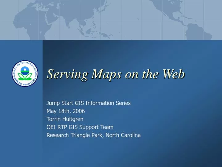 serving maps on the web