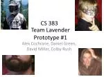 Team Lavender Prototype #1 - slide 1