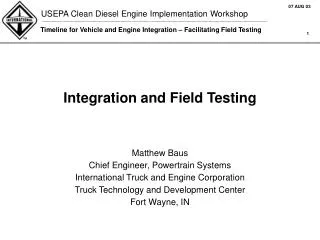 Integration Requirements