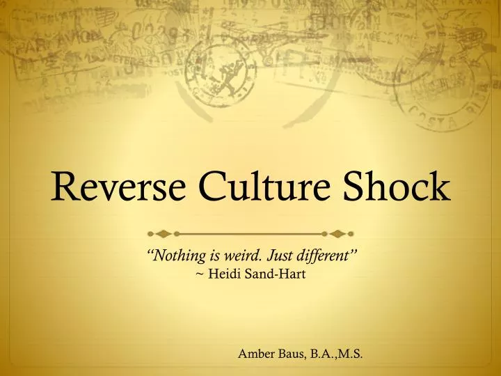 reverse culture shock